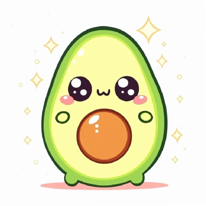Tổng hợp ảnh quả bơ chibi đa dạng phong cách