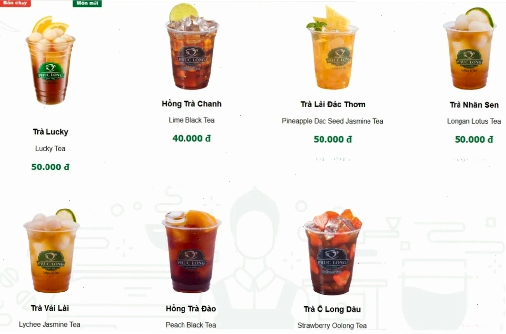 Trà nguyên bản Phúc Long với hương vị đậm đà đặc trưng