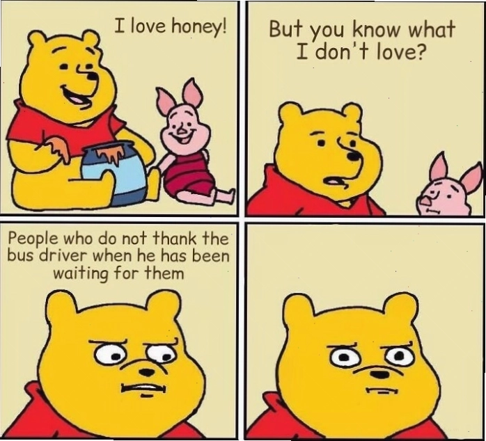 Winnie the Pooh và Piglet thảo luận về việc cảm ơn