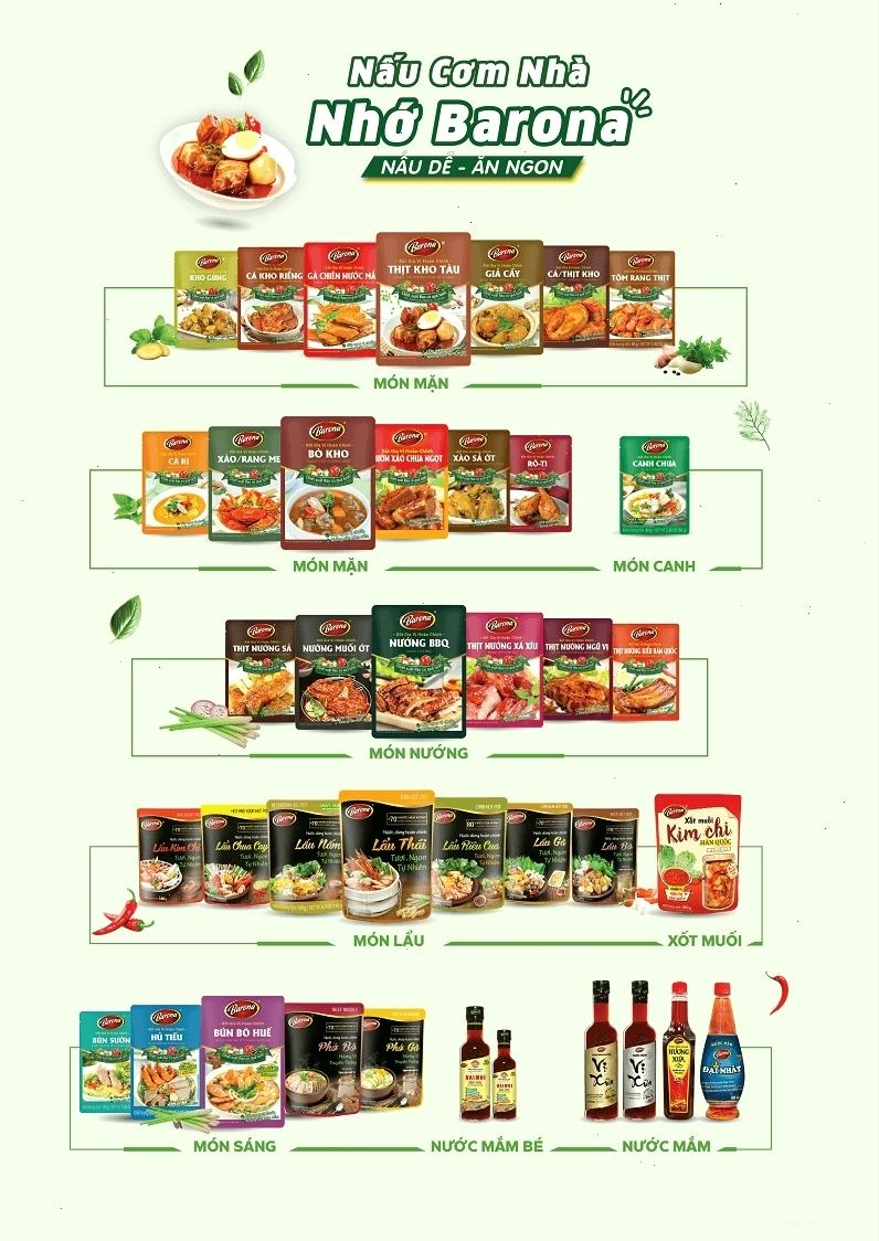 Xốt gia vị canh chua hoàn chỉnh Barona
