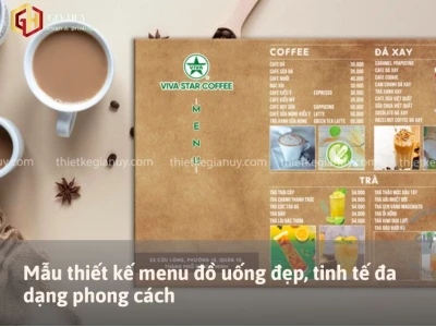 Thiết kế menu đồ uống độc đáo thu hút khách hàng năm 2026
