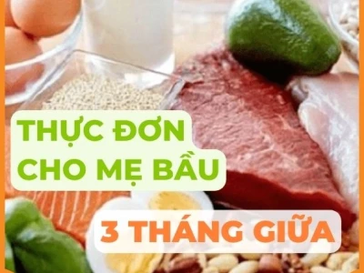 Thực đơn cho bà bầu 3 tháng giữa: Dinh dưỡng thiết yếu cho mẹ và bé